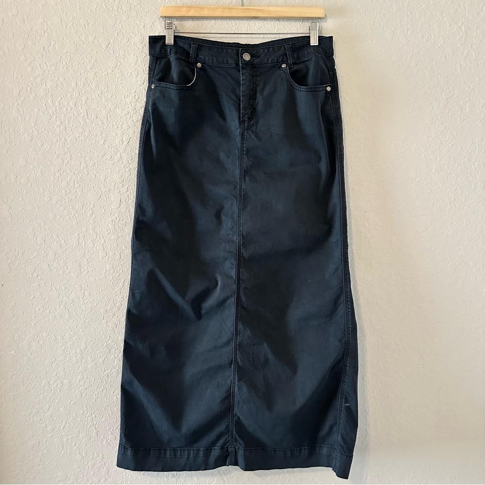 Denim Black Maxi Skirt